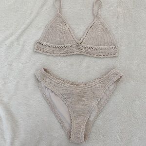 Forever 21 Knit Cream Bikini